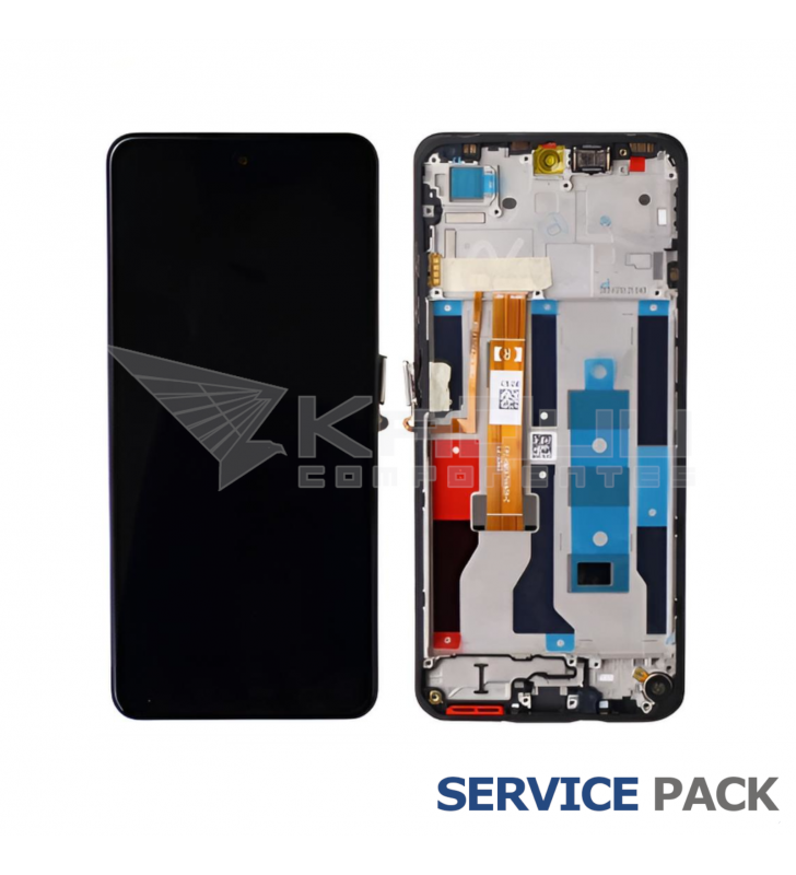 Pantalla Lcd Realme C75 5G RMX3943 Marco Negro Botón Dorado 621029000536 Service Pack