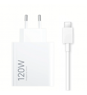 Cargador Xiaomi MDY-15-EX con Cable USB-C 120W Carga Rápida Blanco