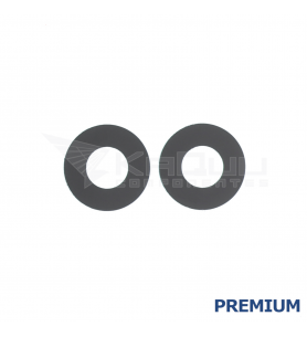 Set de 2 Cristal Cámara Lente para Motorola Moto G84 XT2347 Negro Premium