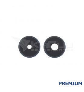Set de 2 Cristal Cámara Lente para Xiaomi Redmi 14C 2411DRN47C Negro Premium