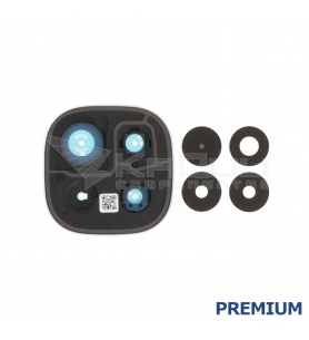Embellecedor Cristal Cámara Lente para Xiaomi Redmi Note 15 Pro 4G 25100RA69G Titanio Plata Premium
