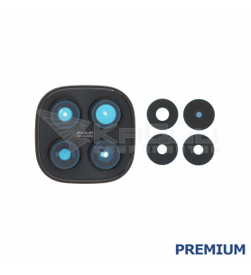 Embellecedor Cristal Cámara Lente para Xiaomi Redmi Note 15 Pro 5G 25060RABDG Negro Premium