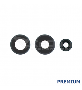 Set de 3 Cristal Cámara Lente para Xiaomi Redmi Note 14S 2502FRA65G Premium