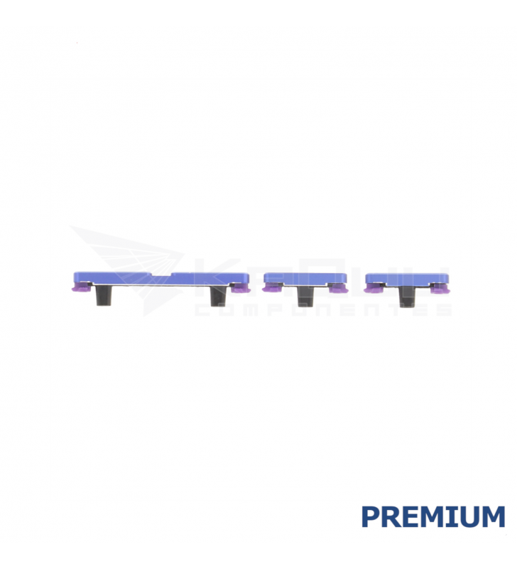 Set Botón Encendido Volumen para Motorola Moto Edge 60 Pro XT2507-1 Azul Premium