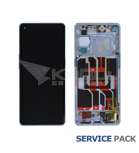 Pantalla Lcd para Oppo Reno 6 Pro 5G Snapdragon CPH2247, Reno 6 Pro Plus PENM00 Marco Azul 4907527 Service Pack