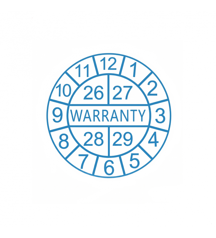 Sello Garantía Año 2026 2027 2028 2029 Azul 154 Unidades