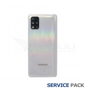 Tapa Trasera con Lente para Samsung Galaxy A71 A715F Blanco Service Pack Usado