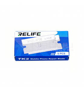 RELIFE TK3 Set de 5 Cuchillas de Acero Inoxidable para Limpieza Pegamento