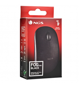 Ratón Óptico Inalámbrico NGS Fog Pro Black 1000DPI Negro
