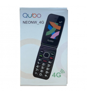 Qubo Telefono Móvil NEONW-BK 4G para Personas Mayores Negro