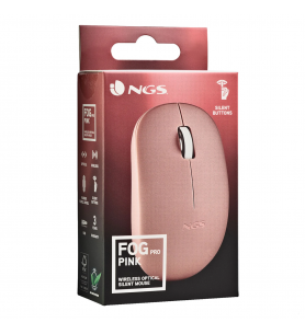 Ratón Óptico Inalámbrico NGS Fog Pro Pink 1000DPI Rosa
