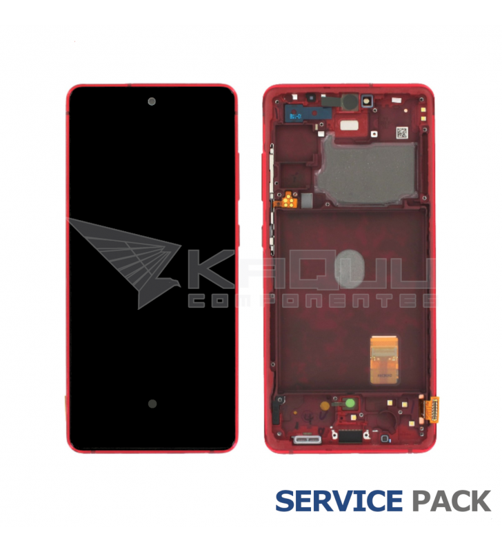 Pantalla Lcd Samsung Galaxy S20 Fe / 5G G780F G781F Marco Rojo GH82-24219E Service Pack
