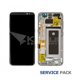 Pantalla Galaxy S8 PLATA CON MARCO LCD G950F GH97-20457B SERVICE PACK