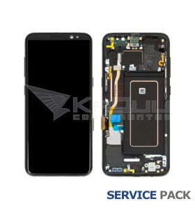 Pantalla Galaxy S8 NEGRA CON MARCO LCD G950F GH97-20457A SERVICE PACK