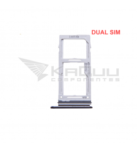 Soporte bandeja DUAL SIM / MicroSD para Samsung Galaxy S9 G960F / S9 Plus G965F NEGRO