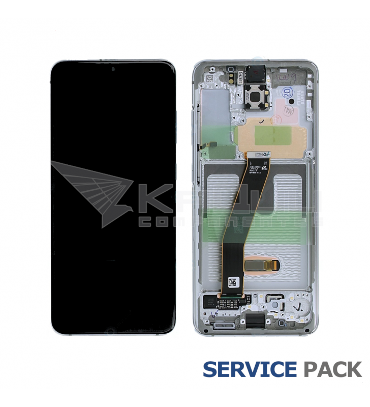 Pantalla Lcd Samsung Galaxy S20 / 5G G980F G981F Marco Blanco GH82-22123B Service Pack