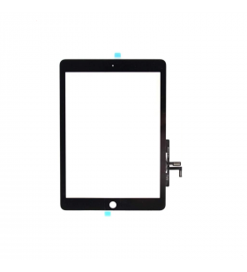 Cristal táctil Digitalizador SIN BOTÓN para iPad 5ª GEN 2017 A1822 / iPad Air A1474 NEGRO