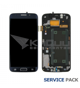 Pantalla Galaxy S6 Edge NEGRA CON MARCO LCD G925F GH97-17162A SERVICE PACK