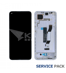 Pantalla Xiaomi Mi 10T 5G, Mi 10T Pro 5G Plata con Marco Lcd MZB07ZCIN M2007J3SG 5600040J3S00 Service Pack