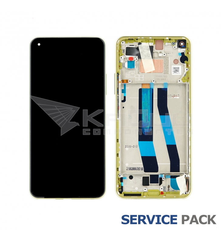 Pantalla Lcd Xiaomi Mi 11 Lite 4G / 5G M2101K9AG M2101K9G Marco Amarillo 56000J00K900 Service Pack