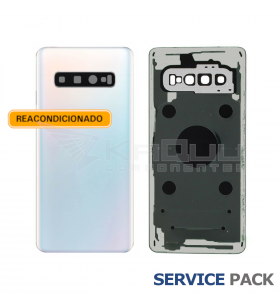 Tapa Bateria Back Cover para Samsung Galaxy S10 G973F Blanca Service Pack Reacondicionado