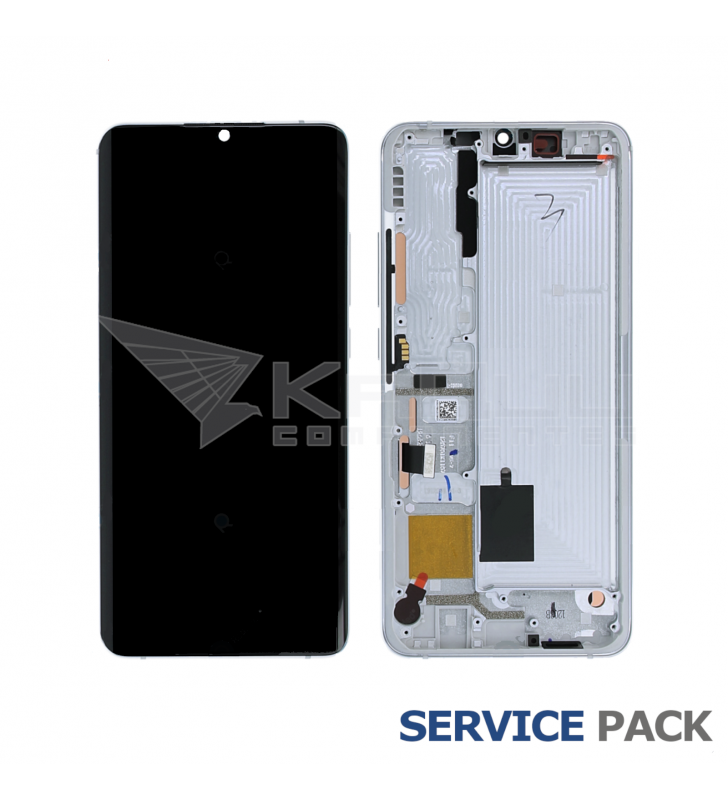 Pantalla Lcd Xiaomi Mi Note 10 M1910F4G , Mi Note 10 Pro M1910F4S Marco Blanco 56000200F400 Service Pack