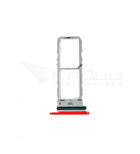 Soporte Bandeja Dual Sim para Galaxy Note 20 N980F / Note 20 5G N981F Rojo