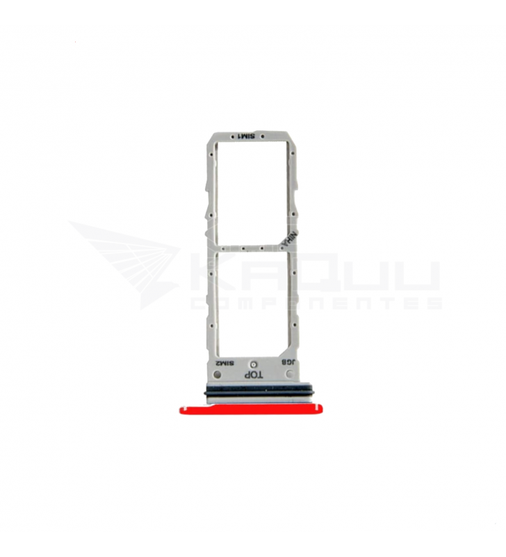 Soporte Bandeja Dual Sim para Galaxy Note 20 N980F / Note 20 5G N981F Rojo