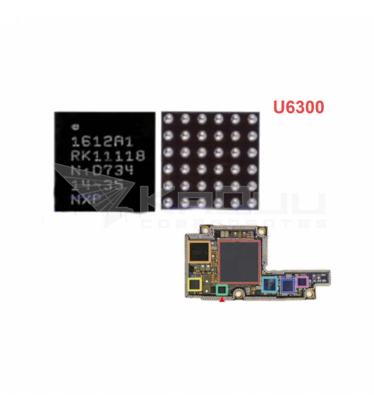 Ic Chip Módulo Carga U2 Hydra U6300 1612A1 para Iphone 8 / 8 Plus / X / Xr / Xs Max
