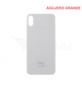 Tapa Bateria Back Cover Agujero Grande para Iphone Xs Max A1921 Blanco