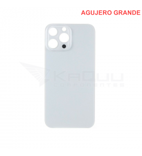 Tapa Batería Back Cover Agujero Grande para Iphone 13 Pro Max A2484 Blanco