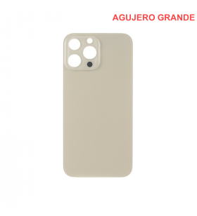 Tapa Batería Back Cover Agujero Grande para Iphone 13 Pro Max A2484 Dorado