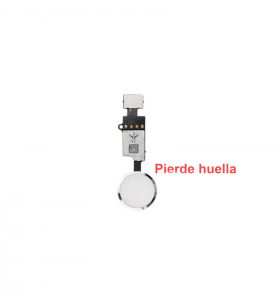 Flex Botón Home Pierde Huella Iphone 7 A1660, 7 Plus A1661,  8 A1863, 8 Plus A1864 Plata