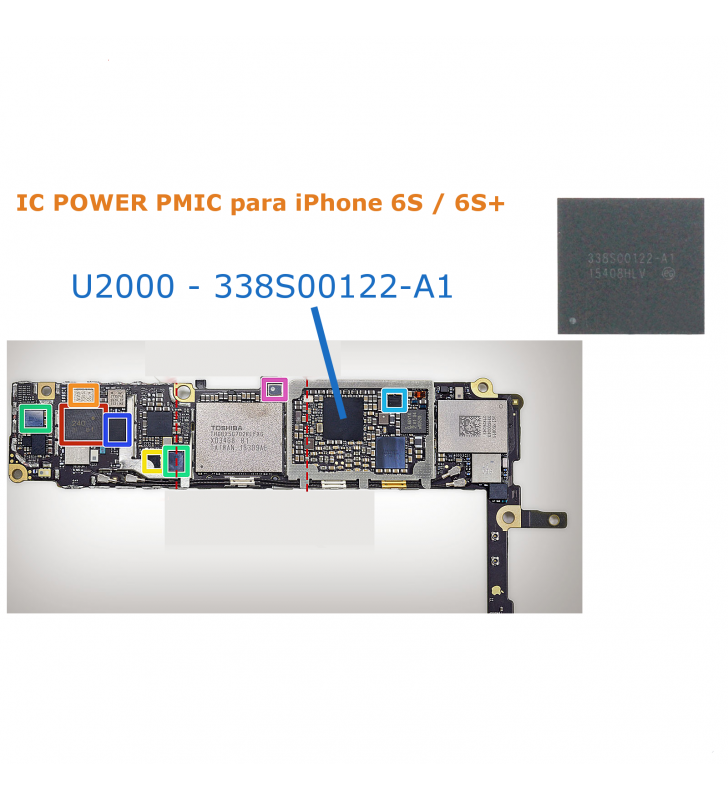 Ic Chip Pmic 338S00122A1 338S00122 A1 U2000 para Iphone 6S 6S+ Plus Power