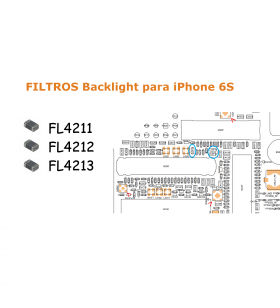 3 X Filtro Luz para Iphone 6S / Plus / Se FL4211 FL4212 FL4213 Backlight Fusible
