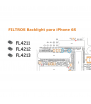 3 X Filtro Luz para Iphone 6S / Plus / Se FL4211 FL4212 FL4213 Backlight Fusible