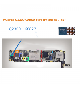 Ic Chip Mosfet De Carga Usb Q2300 68827 para Iphone 6S 6S+ Plus