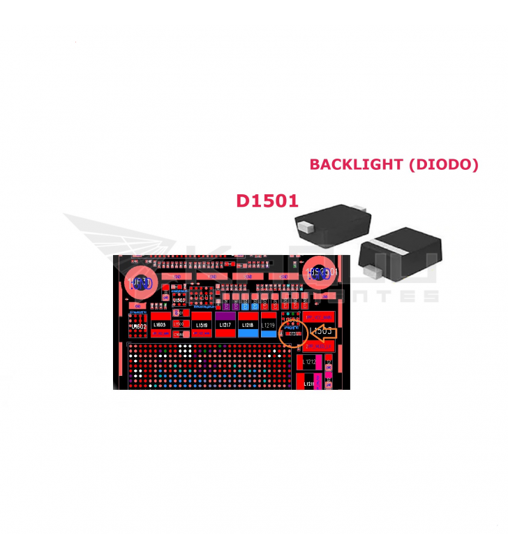2 X Backlight para Iphone 6 - 6 Plus D1501 (diodo) Luz Trasera Retroiluminacion