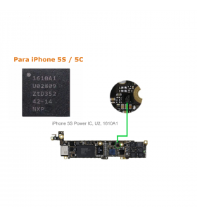 Ic Chip Carga 1610A1 U2 para Iphone 5C 5S Ipad Mini 2 Ipad Air Bga U1300/U6000