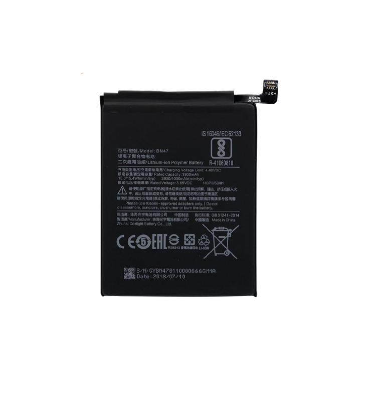 Bateria BN47 para Xiaomi Xiaomi Mi A2 Lite M1805D1SG, Redmi 6 Pro M1805D1SE