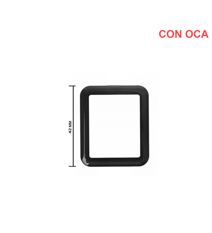 Cristal Frontal con Oca para Reparación Apple Watch Serie 3 42MM A1861
